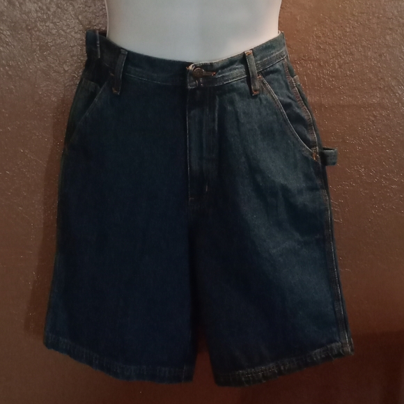 Full Blue Carpenter Denim Men's Shorts - Picture 1 of 4